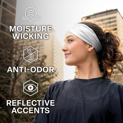 COLD FACTOR Cooling Headband for Women and Men – UPF 50+ Advanced Evaporative Comfort, Instant Cooling Sweatband for Outdoor Sports, Fitness, Yoga, Hiking, Running, and Workout