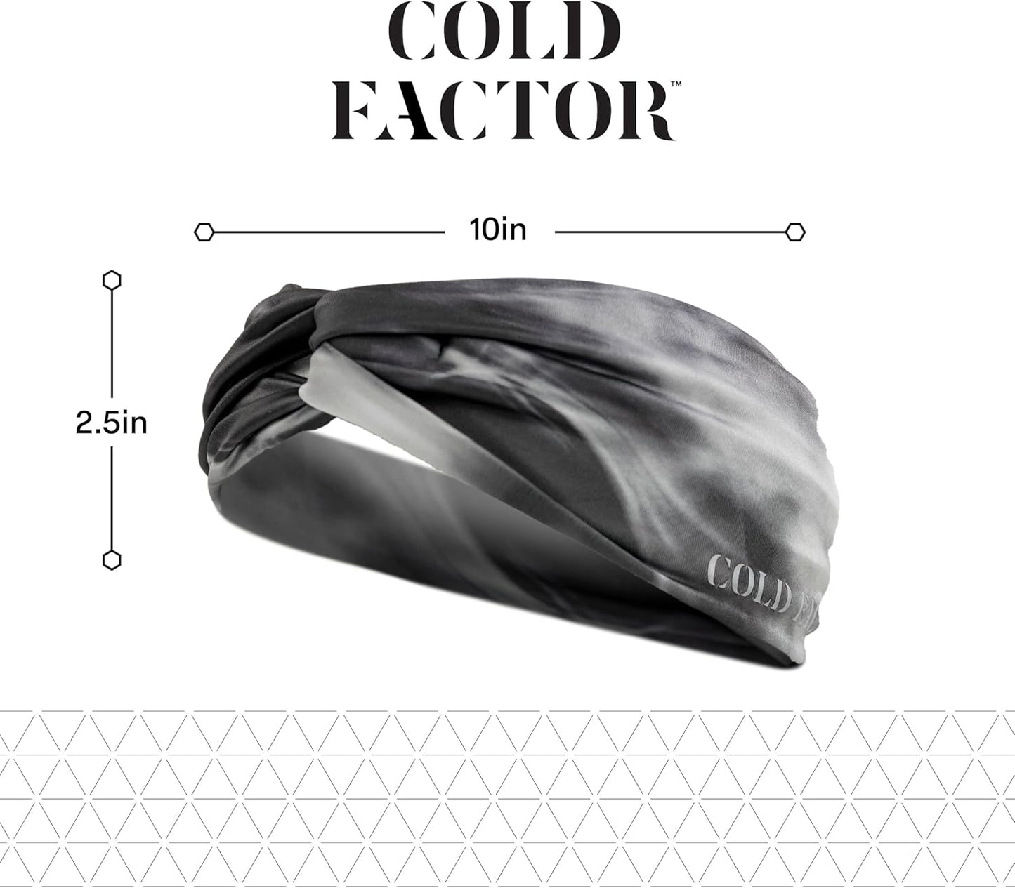 COLD FACTOR Cooling Headband for Women and Men – UPF 50+ Advanced Evaporative Comfort, Instant Cooling Sweatband for Outdoor Sports, Fitness, Yoga, Hiking, Running, and Workout
