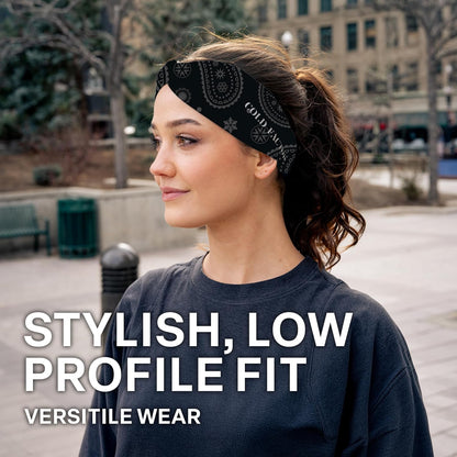 COLD FACTOR Cooling Headband for Women and Men – UPF 50+ Advanced Evaporative Comfort, Instant Cooling Sweatband for Outdoor Sports, Fitness, Yoga, Hiking, Running, and Workout