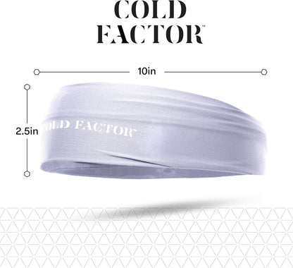 COLD FACTOR Cooling Headband for Women and Men – UPF 50+ Advanced Evaporative Comfort, Instant Cooling Sweatband for Outdoor Sports, Fitness, Yoga, Hiking, Running, and Workout