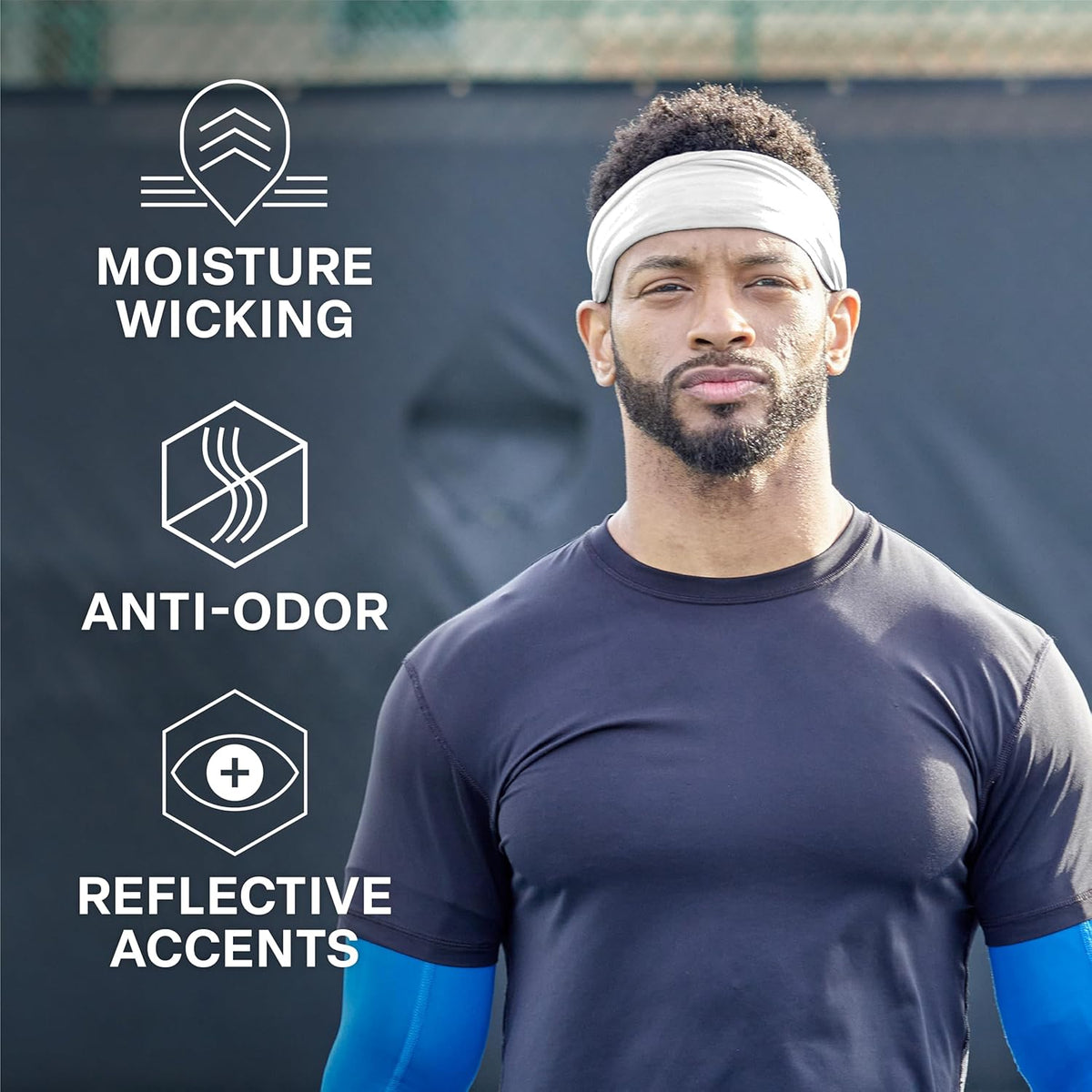 COLD FACTOR Cooling Headband for Women and Men – UPF 50+ Advanced Evaporative Comfort, Instant Cooling Sweatband for Outdoor Sports, Fitness, Yoga, Hiking, Running, and Workout