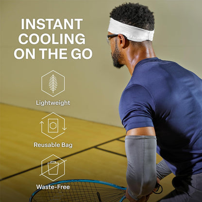 COLD FACTOR Cooling Headband for Women and Men – UPF 50+ Advanced Evaporative Comfort, Instant Cooling Sweatband for Outdoor Sports, Fitness, Yoga, Hiking, Running, and Workout