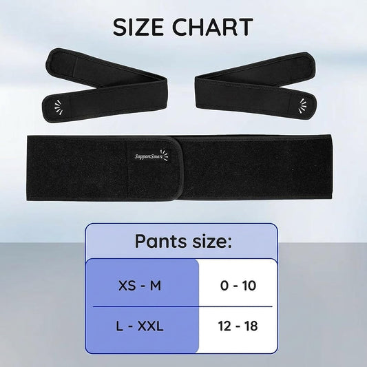 V3 Smart Maternity Belt 4 in 1 - Adjustable Pregnancy, Pelvic, Hip & Vulva Support Belt, Comfortable Belly Band for Prenatal & Postpartum Relief, Soft & Breathable Fabric - Black