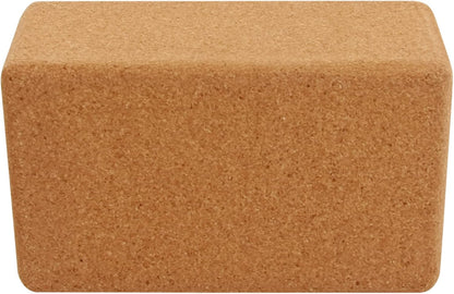 Cork Yoga Block - Naturally Grippy Texture, Durable, Made from Renewable Cork, Rounded Edges for Comfort, Great for Sweaty Hands BL-CORK