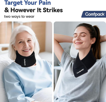 Neck Ice Pack Wrap, Flexible Gel Ice Pack for Neck, Wrists, Head
