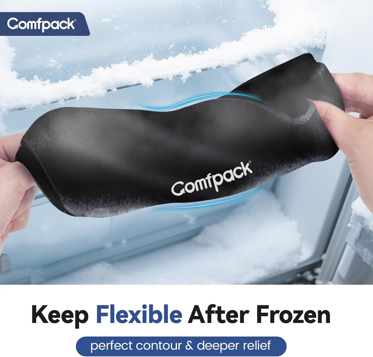 Neck Ice Pack Wrap, Flexible Gel Ice Pack for Neck, Wrists, Head