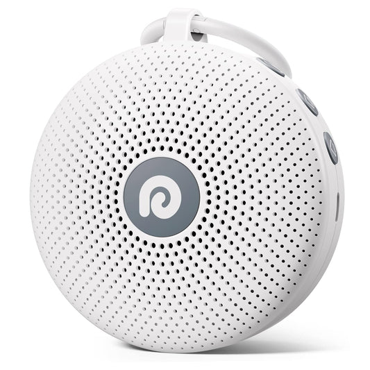 Portable Noise Machine for Baby Adult, Features Powerful Battery, 21 Soothing Sound, Noise Canceling for Office & Sleeping, Sound Therapy for Home, Travel, Registry Gift, Classic White