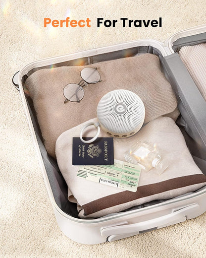 Portable Noise Machine for Baby Adult, Features Powerful Battery, 21 Soothing Sound, Noise Canceling for Office & Sleeping, Sound Therapy for Home, Travel, Registry Gift, Classic White