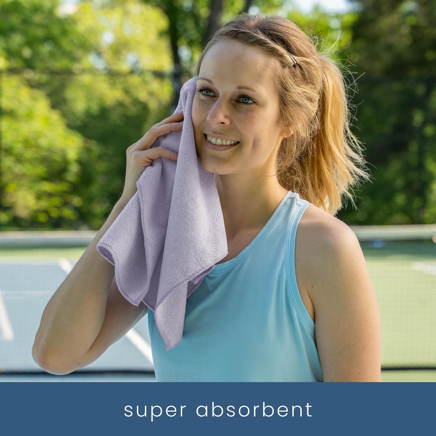 . Microfiber Gym Towels, 6 Pack, 16" x 27"