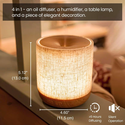 Essential Oil Diffuser with Fabric Cover and Night Lamp