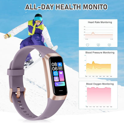 Fitness Tracker with 24/7Heart Rate, Blood Pressure, Sleep Tracking, Calorie, Activity Tracker with 1.1" AMOLED Color Screen, Waterproof Step Tracker for Android iPhones Women Men