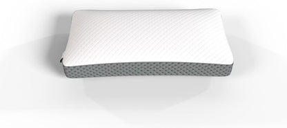 Memory Foam Pillow, Queen Neck Pain Relief, Contour Cervical Pillow, for Neck and Shoulder Pain, Side, Back and Stomach Sleeper, 24x14x5 inches