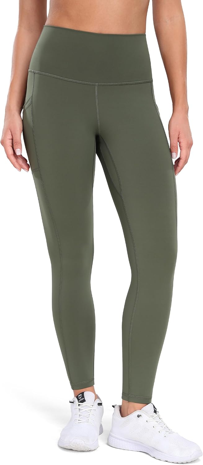 Women's High Waisted Yoga Pants 7/8 Length Leggings with Pockets