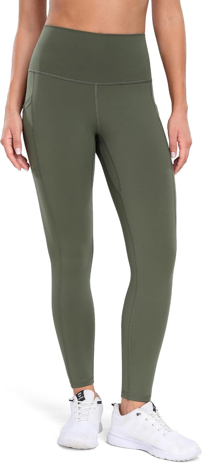 Women's High Waisted Yoga Pants 7/8 Length Leggings with Pockets
