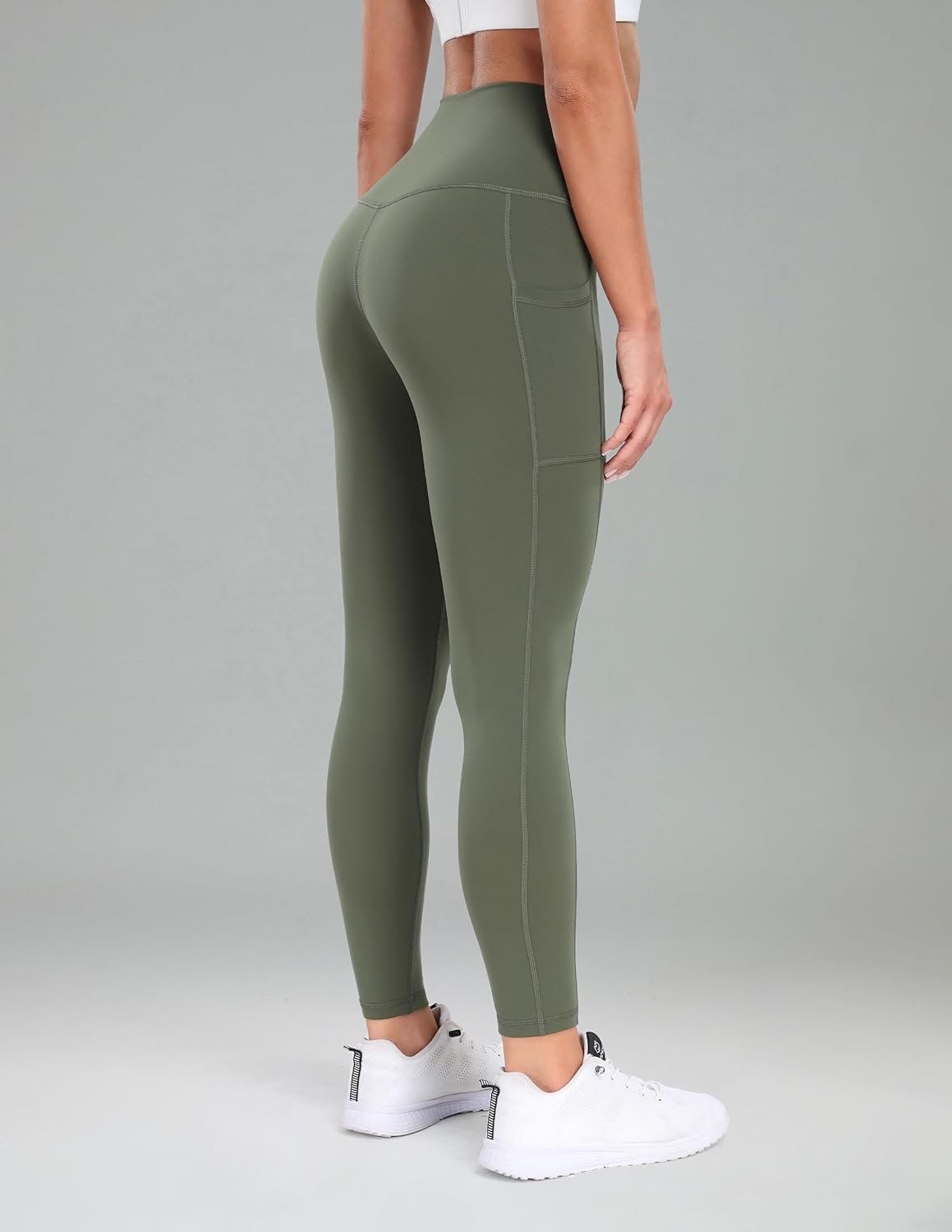 Women's High Waisted Yoga Pants 7/8 Length Leggings with Pockets