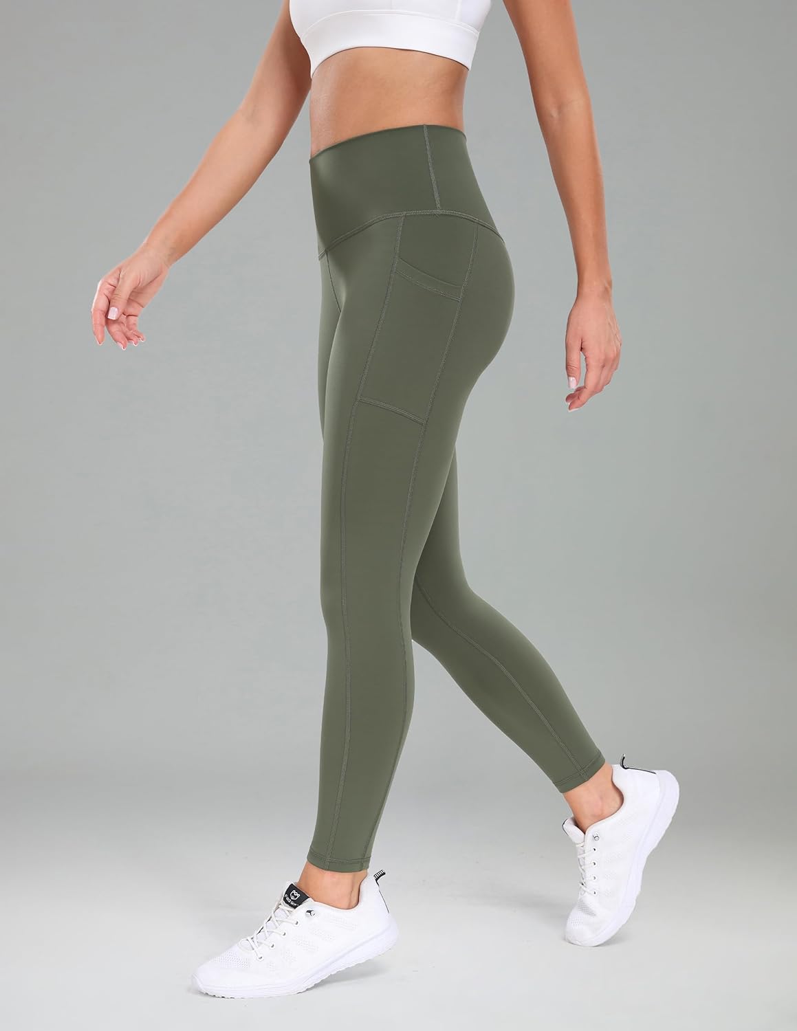 Women's High Waisted Yoga Pants 7/8 Length Leggings with Pockets