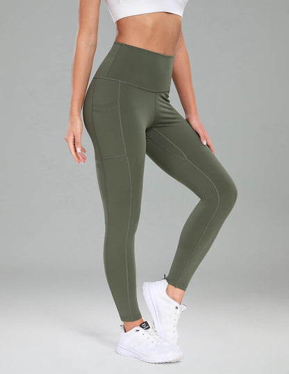 Women's High Waisted Yoga Pants 7/8 Length Leggings with Pockets