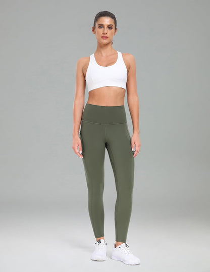 Women's High Waisted Yoga Pants 7/8 Length Leggings with Pockets