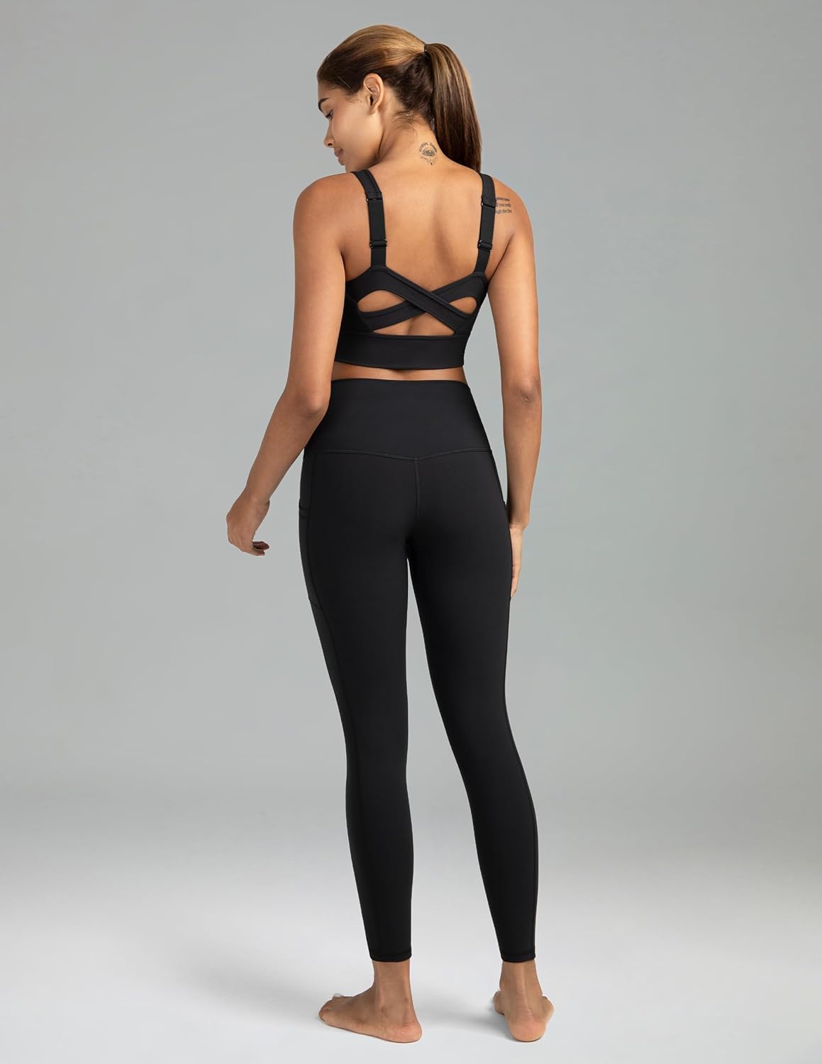 Women's High Waisted Yoga Pants 7/8 Length Leggings with Pockets