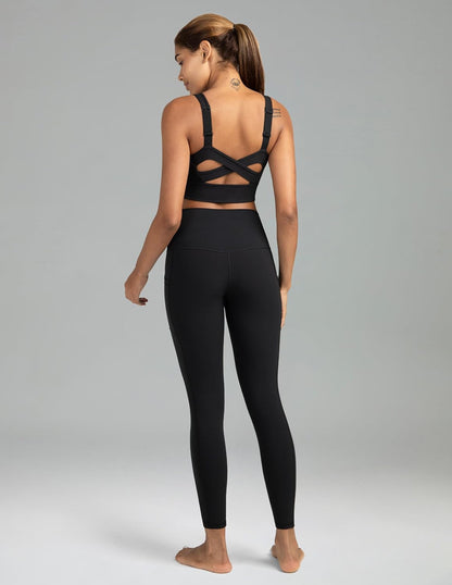 Women's High Waisted Yoga Pants 7/8 Length Leggings with Pockets