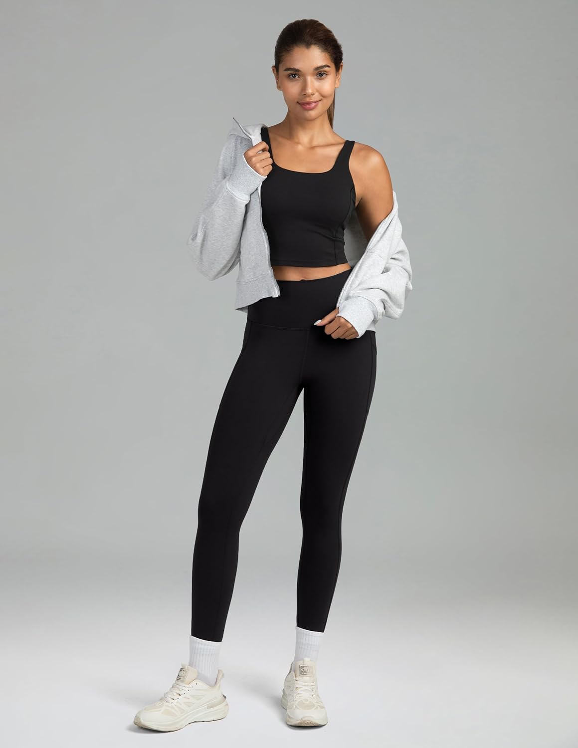 Women's High Waisted Yoga Pants 7/8 Length Leggings with Pockets