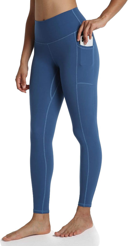 Women's High Waisted Yoga Pants 7/8 Length Leggings with Pockets