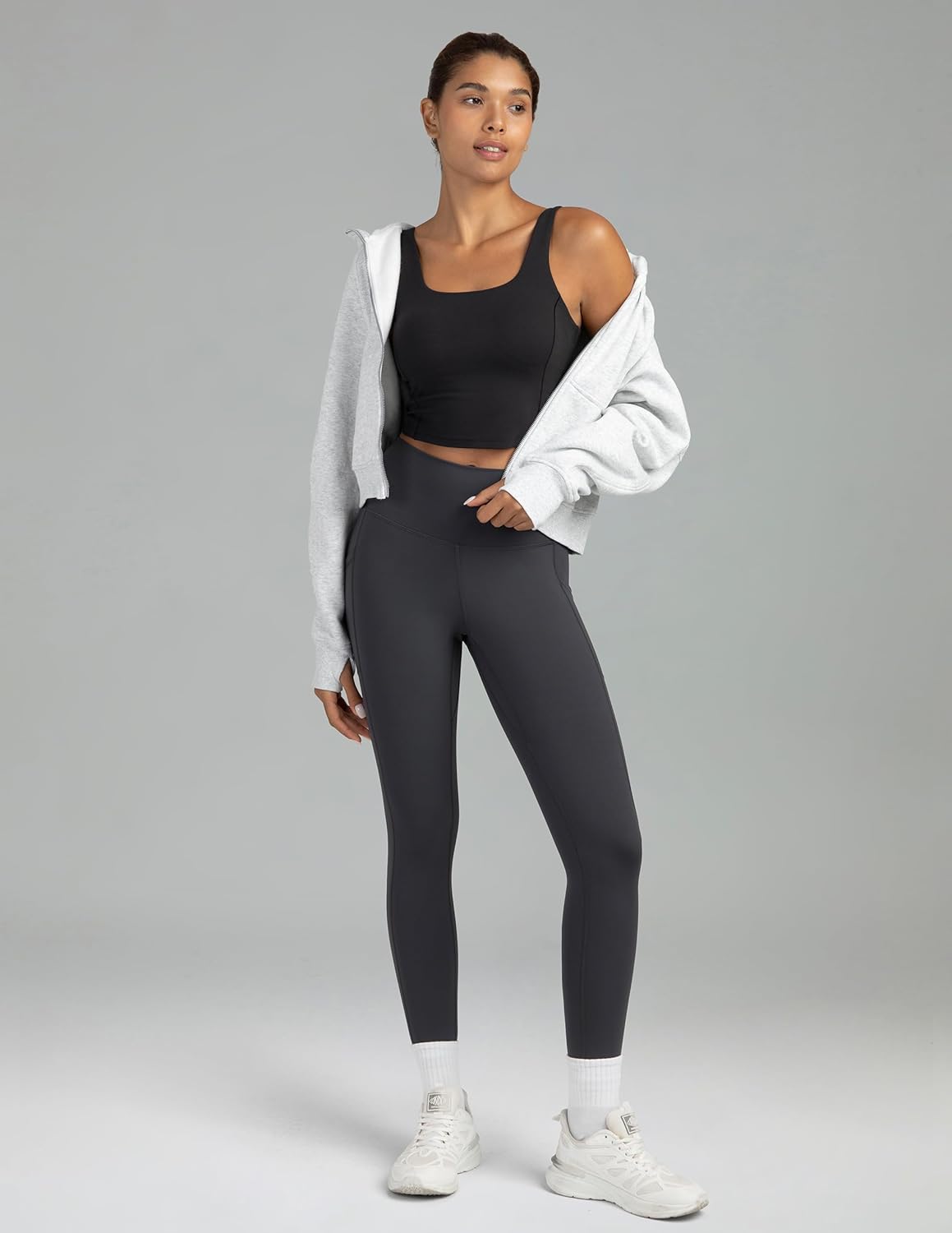 Women's High Waisted Yoga Pants 7/8 Length Leggings with Pockets