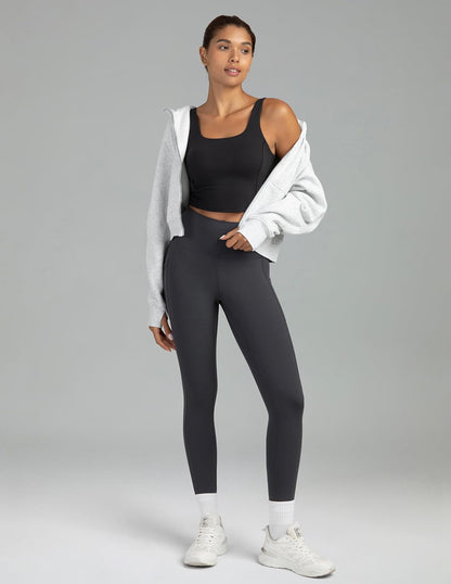 Women's High Waisted Yoga Pants 7/8 Length Leggings with Pockets