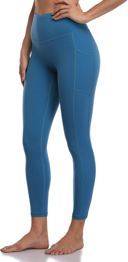 Women's High Waisted Yoga Pants 7/8 Length Leggings with Pockets