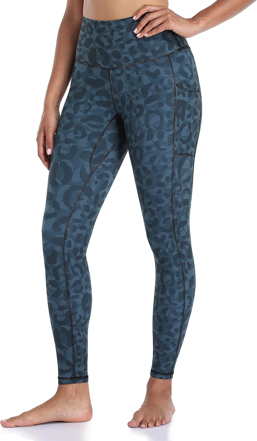 Women's High Waisted Yoga Pants 7/8 Length Leggings with Pockets
