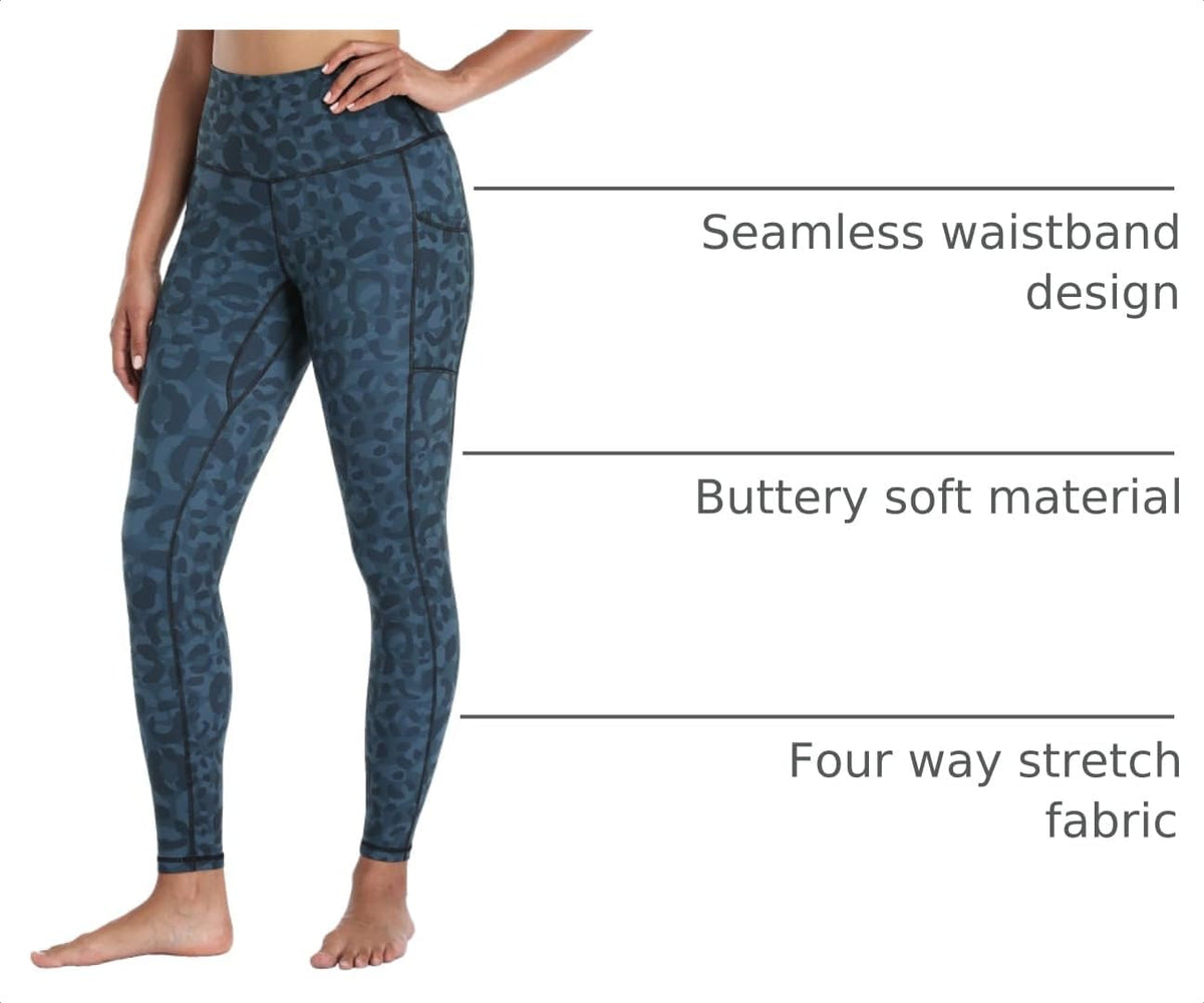Women's High Waisted Yoga Pants 7/8 Length Leggings with Pockets