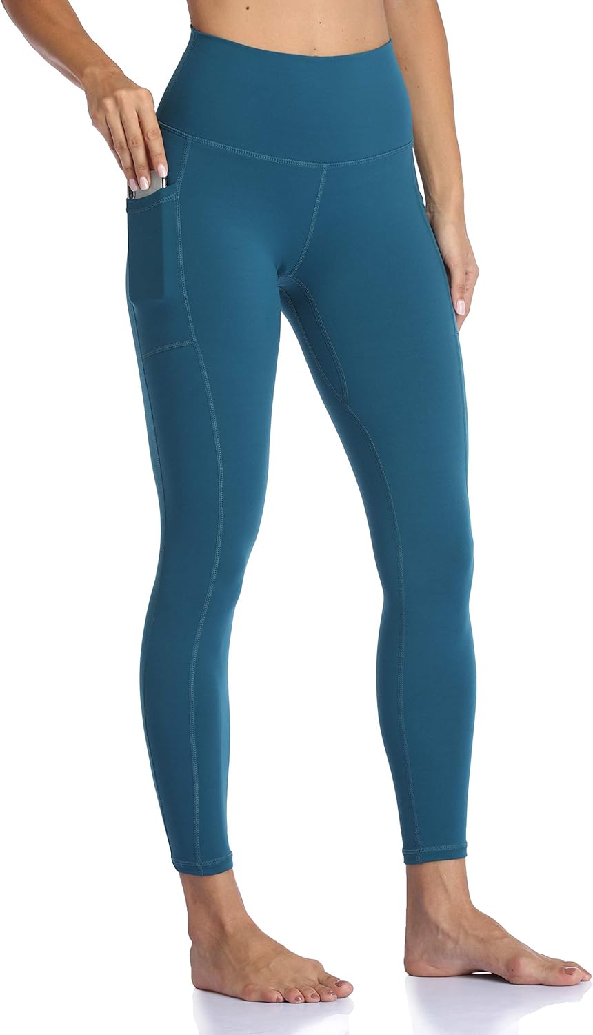 Women's High Waisted Yoga Pants 7/8 Length Leggings with Pockets