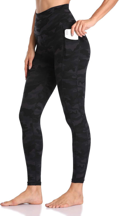 Women's High Waisted Yoga Pants 7/8 Length Leggings with Pockets