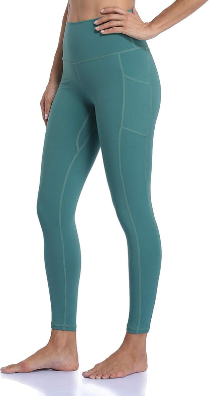 Women's High Waisted Yoga Pants 7/8 Length Leggings with Pockets