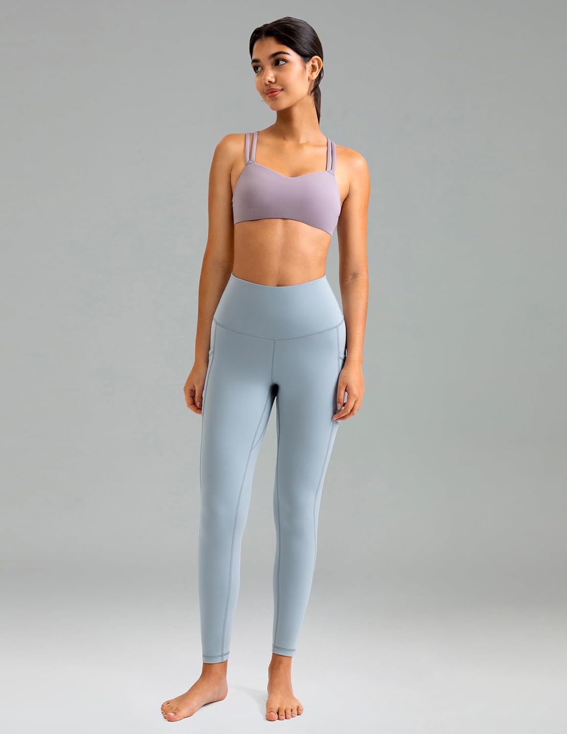 Women's High Waisted Yoga Pants 7/8 Length Leggings with Pockets