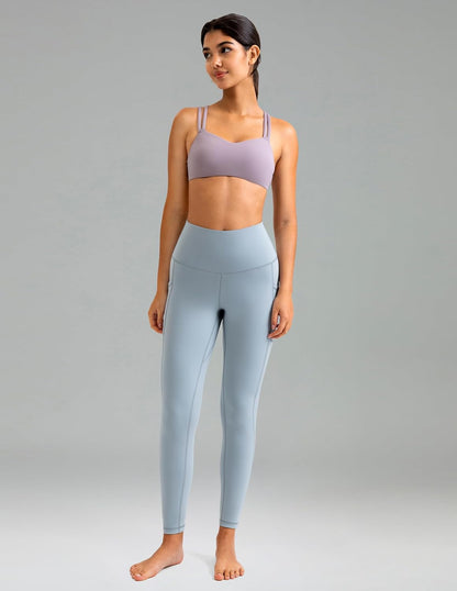 Women's High Waisted Yoga Pants 7/8 Length Leggings with Pockets