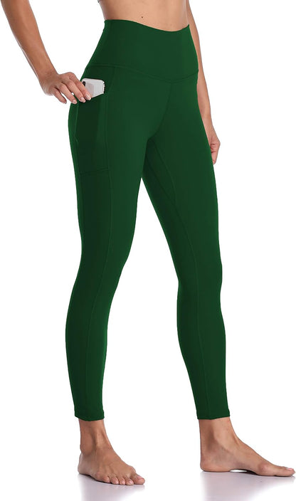 Women's High Waisted Yoga Pants 7/8 Length Leggings with Pockets