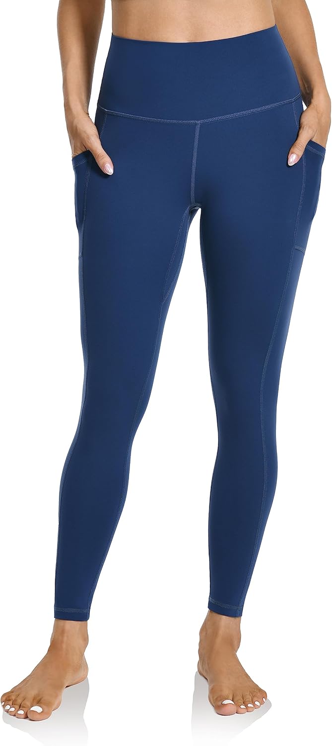 Women's High Waisted Yoga Pants 7/8 Length Leggings with Pockets