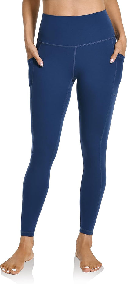 Women's High Waisted Yoga Pants 7/8 Length Leggings with Pockets