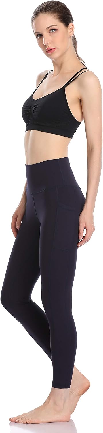 Women's High Waisted Yoga Pants 7/8 Length Leggings with Pockets