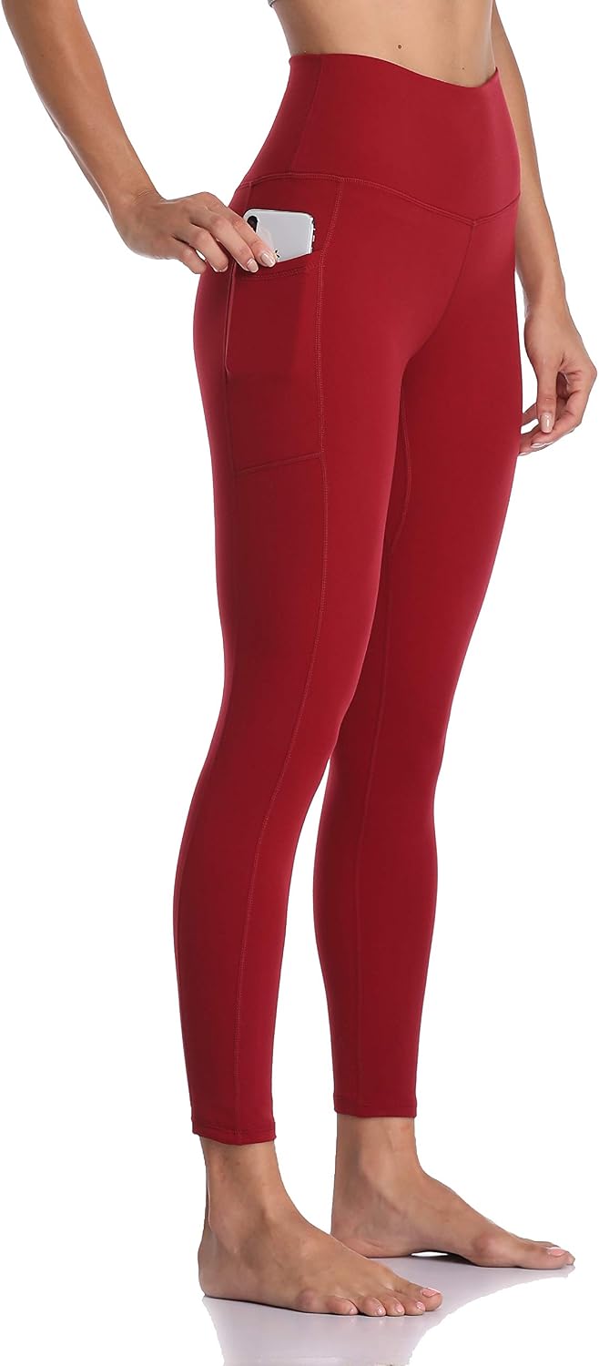 Women's High Waisted Yoga Pants 7/8 Length Leggings with Pockets