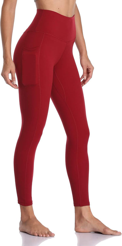 Women's High Waisted Yoga Pants 7/8 Length Leggings with Pockets
