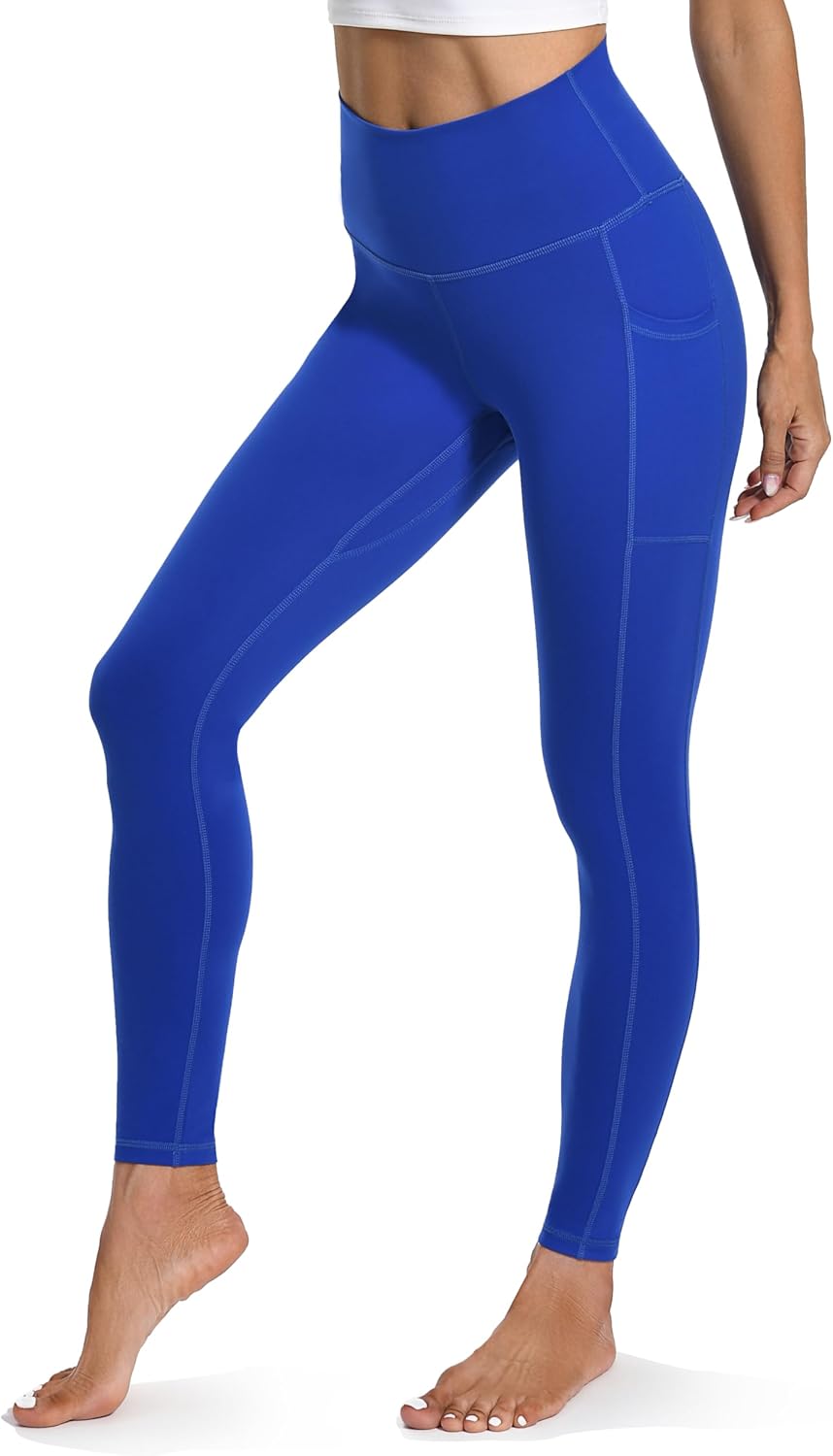 Women's High Waisted Yoga Pants 7/8 Length Leggings with Pockets