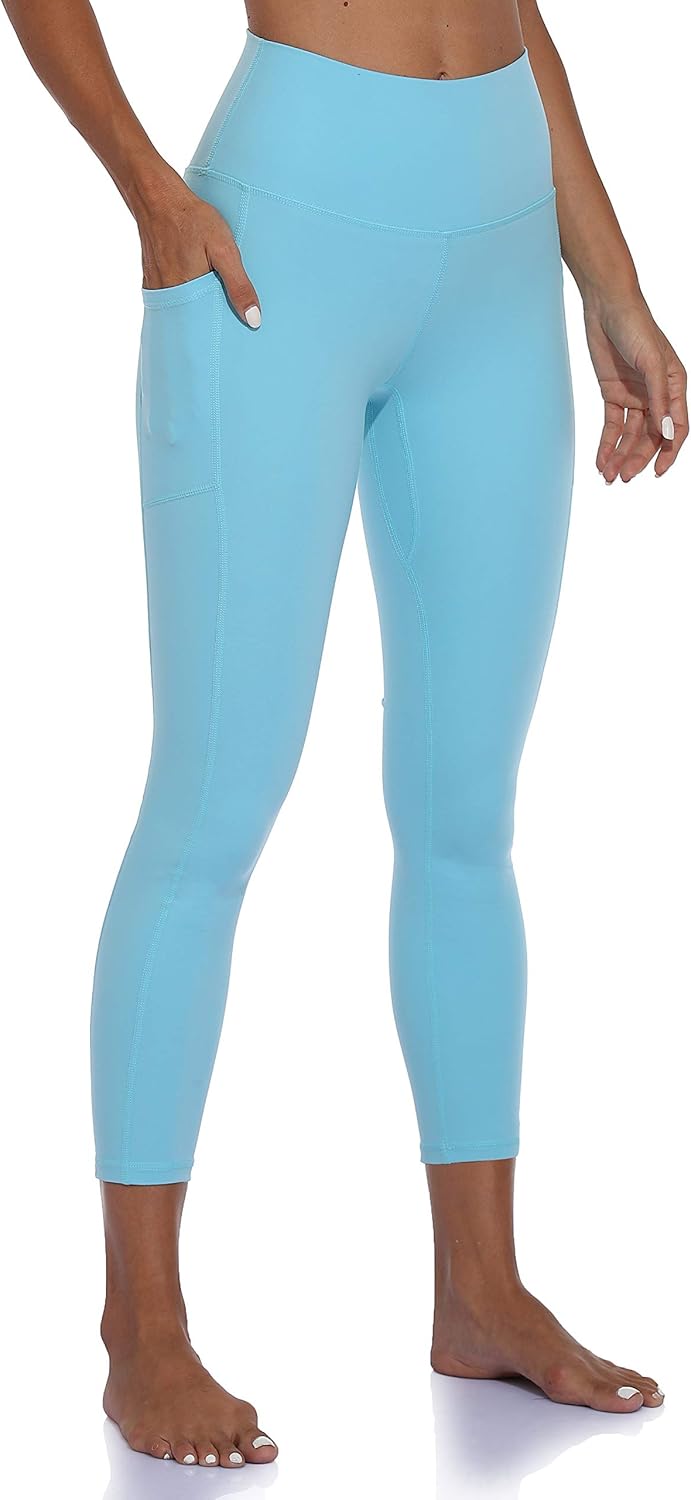 Women's High Waisted Yoga Pants 7/8 Length Leggings with Pockets