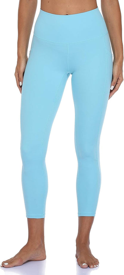 Women's High Waisted Yoga Pants 7/8 Length Leggings with Pockets