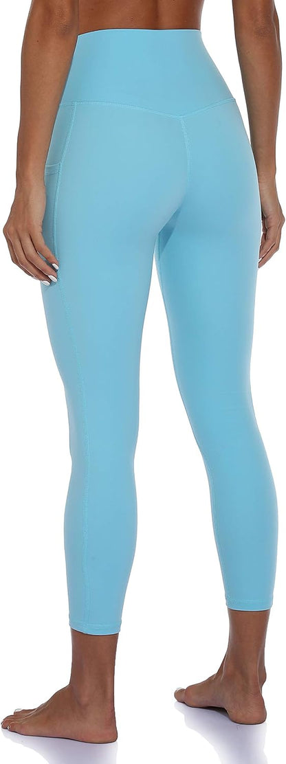 Women's High Waisted Yoga Pants 7/8 Length Leggings with Pockets