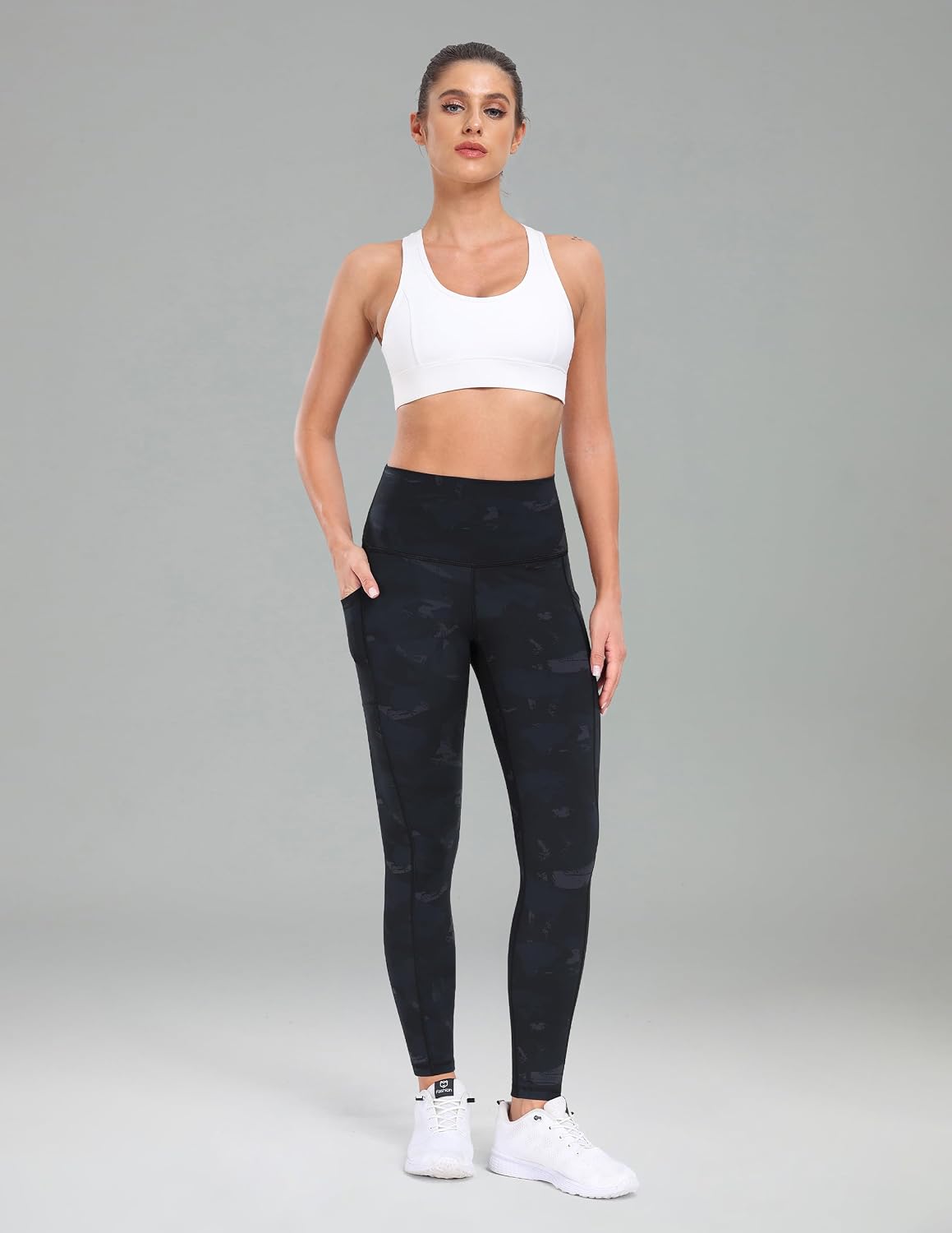 Women's High Waisted Yoga Pants 7/8 Length Leggings with Pockets
