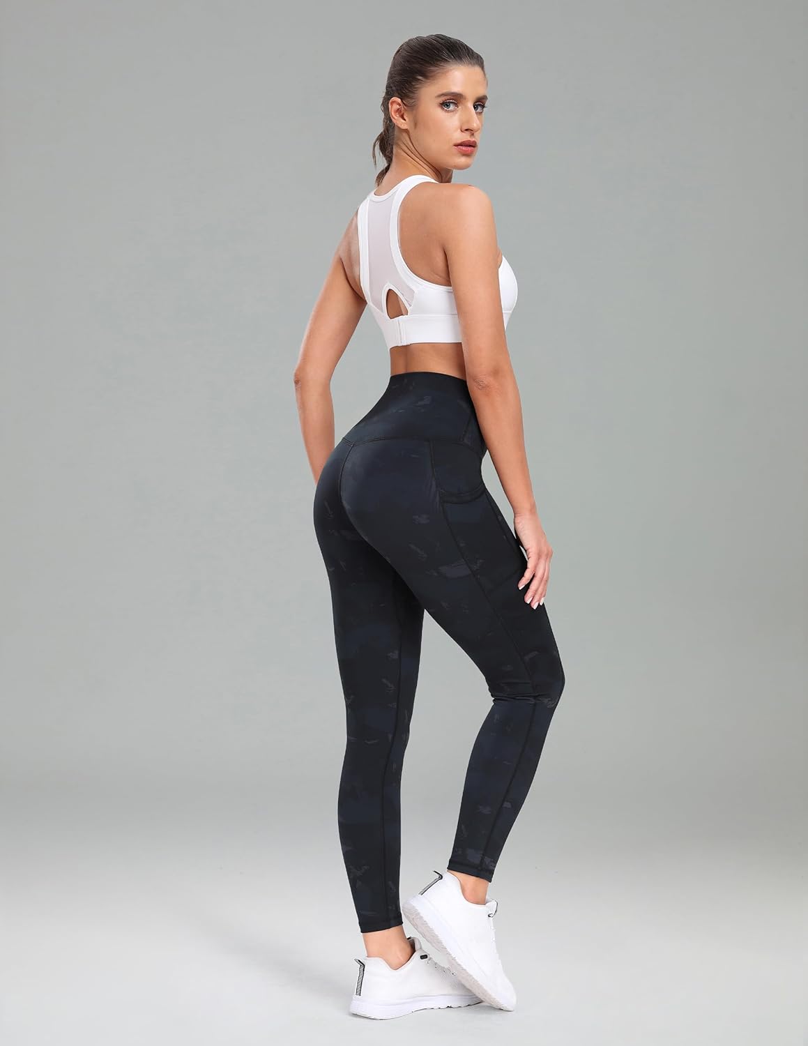 Women's High Waisted Yoga Pants 7/8 Length Leggings with Pockets