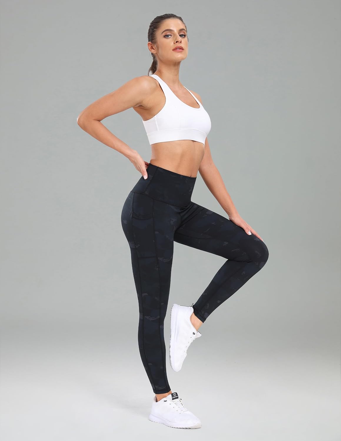 Women's High Waisted Yoga Pants 7/8 Length Leggings with Pockets