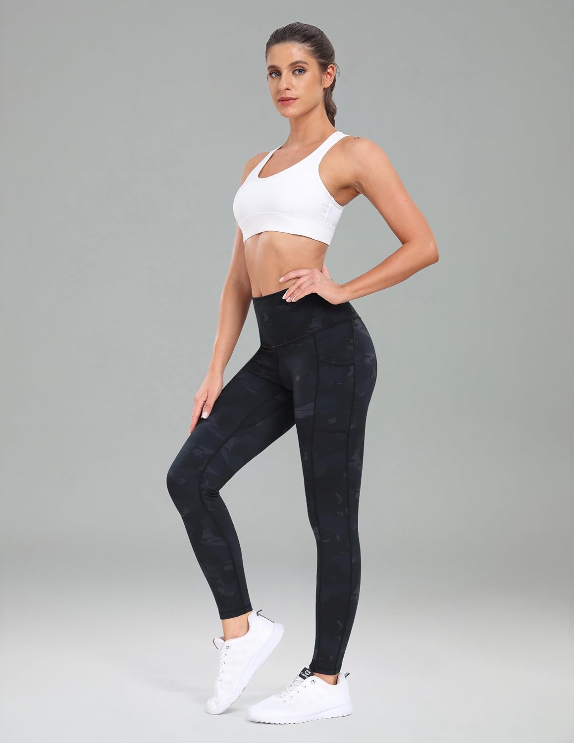 Women's High Waisted Yoga Pants 7/8 Length Leggings with Pockets
